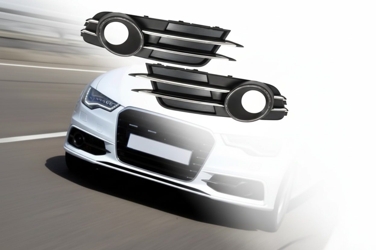 Fog Lamp Cover Set Left 4G0807681A9B9 & Right 4G0807682G9B9 Compatible With Audi Audi A6 (2012-15) Tag No.38