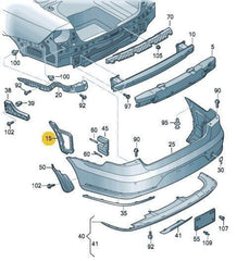 Rear Bumper Bracket Set Left 3AE807377 Right 3AE807378 Compatible With Volkswagen  For Passat B7 Tag No.302