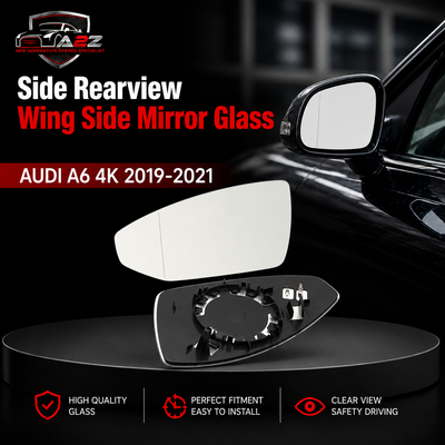 Side Rearview Wing Side Mirror Glass Left 4KD857535 & Right 4KD857536 Compatible With AUDI A6 4K 2019-2021