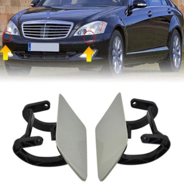 Headlight Washer Cap Set Left 2218800505 & Right 2218800605 Compatible With Mercedes Benz W221