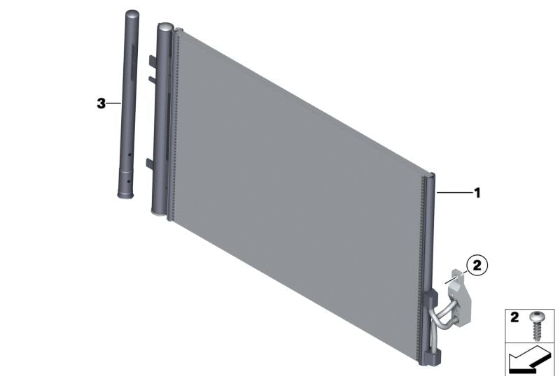 AC Condenser 64539216143 Compatible with BMW X3 (F25)