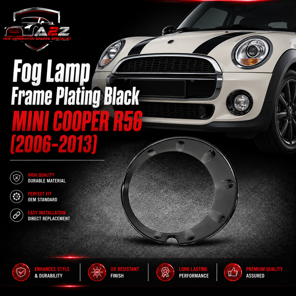 Fog Lamp Frame Plating Black Left 51117248791 & Right 51117248792 Compatible With MINI COOPER R56