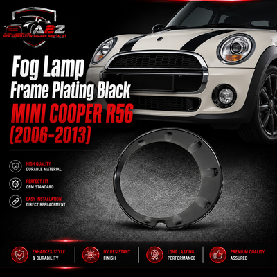 Fog Lamp Frame Plating Black Left 51117248791 & Right 51117248792 Compatible With MINI COOPER R56