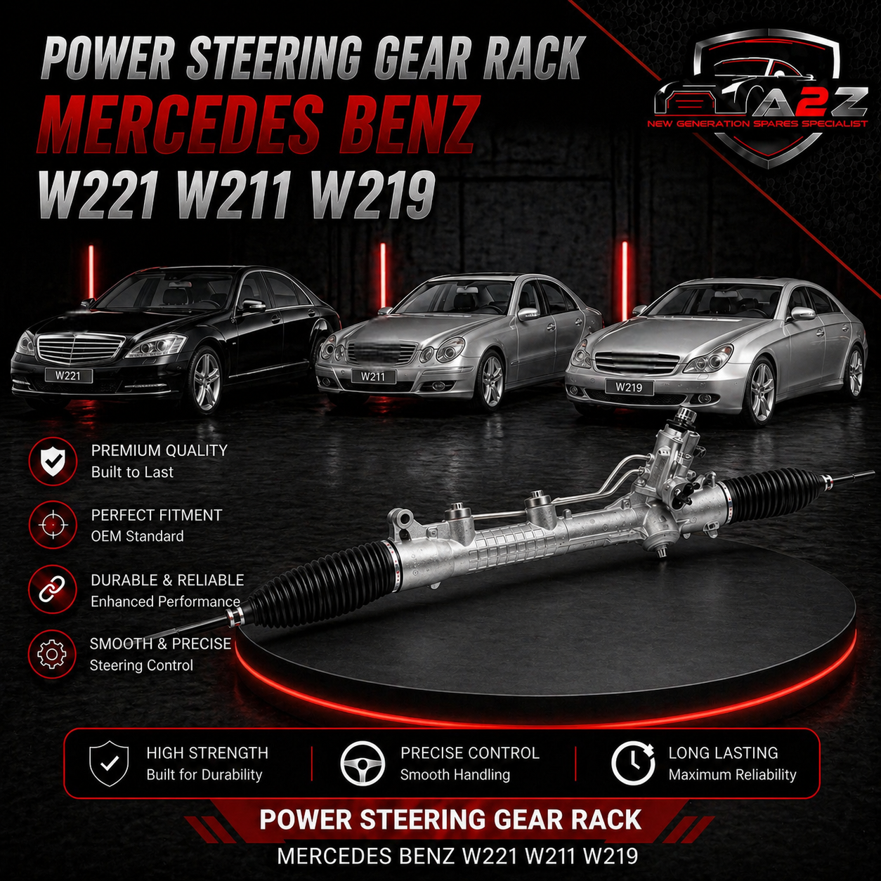 Power Steering Gear Rack 2194601000 A2194601000 Compatible With Mercedes Benz W221 W211 W219