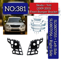 Front Bumper Bracket Set Left 5L0807055 & Right 5L0807056 Compatible With Skoda Yeti (2009-2013) Tag No.381