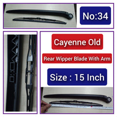 Rear Wiper Blade (15 Inch) With Arm Compatible with PORSCHE CAYENNE O.M Tag-WBR-34