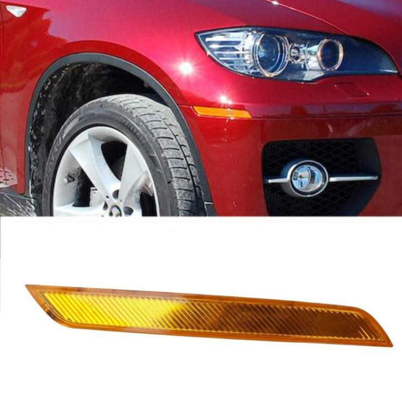 Front Bumper Turn Signal Indicator Light Left 63147179991 & Right 63147179992 Compatible with BMW X5 E70 & X6 E71 E72  2008-2014 Tag-FBL-19