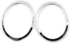 Headlight Chrome Bezel Ring Trim Left 51137149905A & Right 51137149906A Compatible With MINI R55 R56 (Glossy Silver 2007-2015)