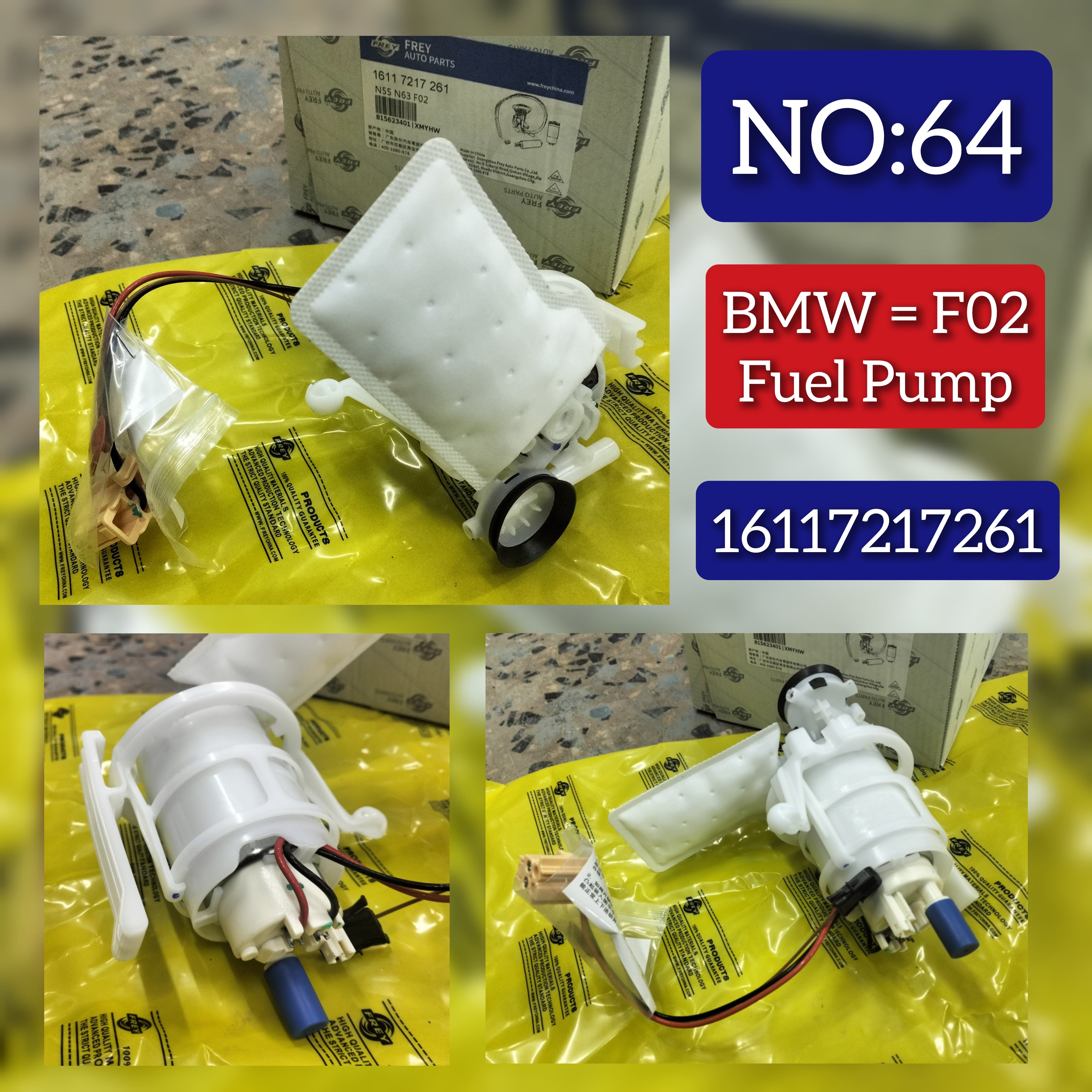 Fuel Pump 16117217261 16117201482 Compatible With BMW 7 Series (F01, F02, F03, F04) Tag-F-64