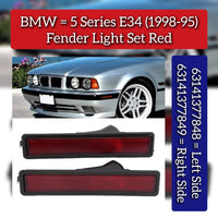 Fender Light Set Red Left 63141377848 & Right 63141377849 Compatible With BMW 5 Series E34 (1995-98)