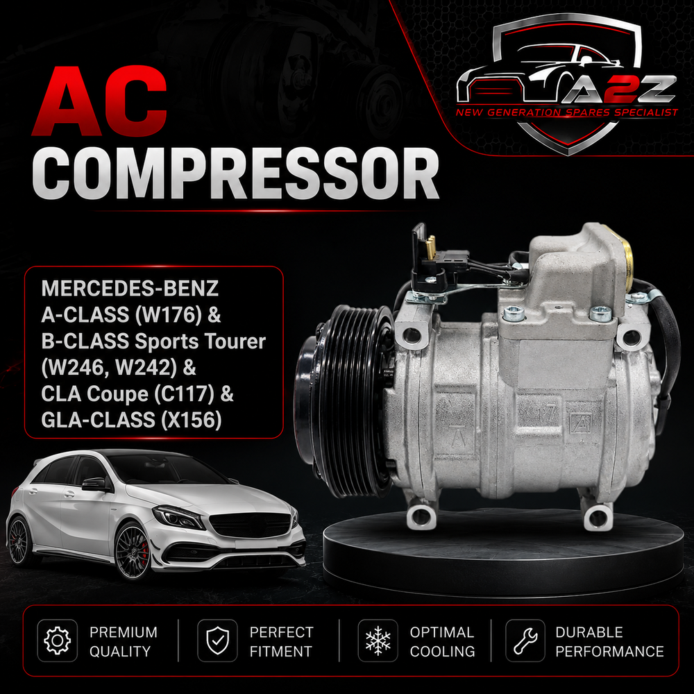 AC Compressor A0038304360 0008305702 0038304360 A0008305702  Compatible With MERCEDES-BENZ A-CLASS (W176) & B-CLASS Sports Tourer (W246, W242) & CLA Coupe (C117) & GLA-CLASS (X156)