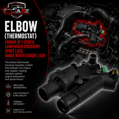 Elbow (Thermostat) LR001312 Compatible With JAGUAR XF I X250 & LAND ROVER DISCOVERY SPORT L550, RANGE ROVER EVOQUE L538 Tag-E-111