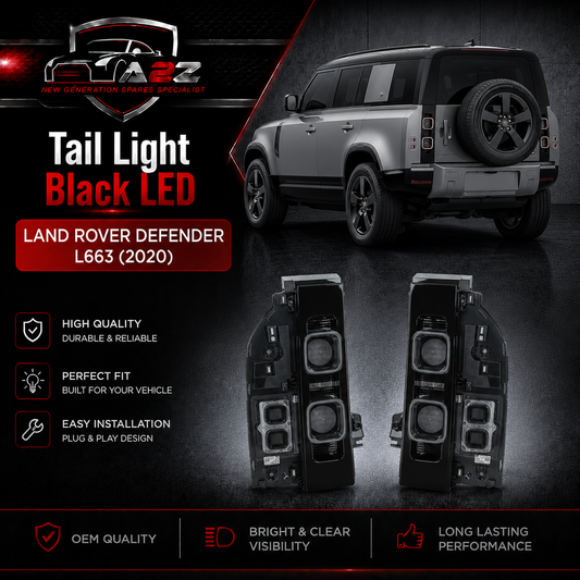 Tail Light Black LED Right LR133580 & Left LR133582 Compatible With Land Rover Defender L663 (2020)