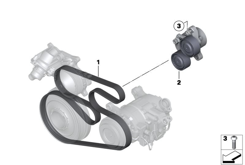 Belt Tensioner 11287810807 Compatible With  BMW X3 (F25) Tag:9