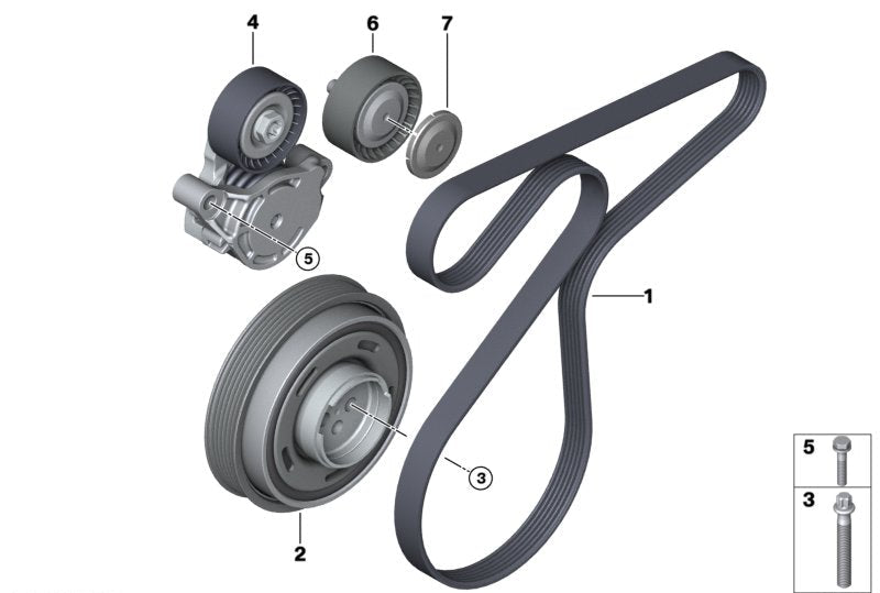 Belt Pulley VD1156 11238602800 Compatible With BMW X1 (F48) (CONTINENTAL) Tag No:9