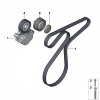 Multi Rib Belt Kit 6PK1715K2 Compatible With BMW X1 (F48) (CONTINENTAL)
