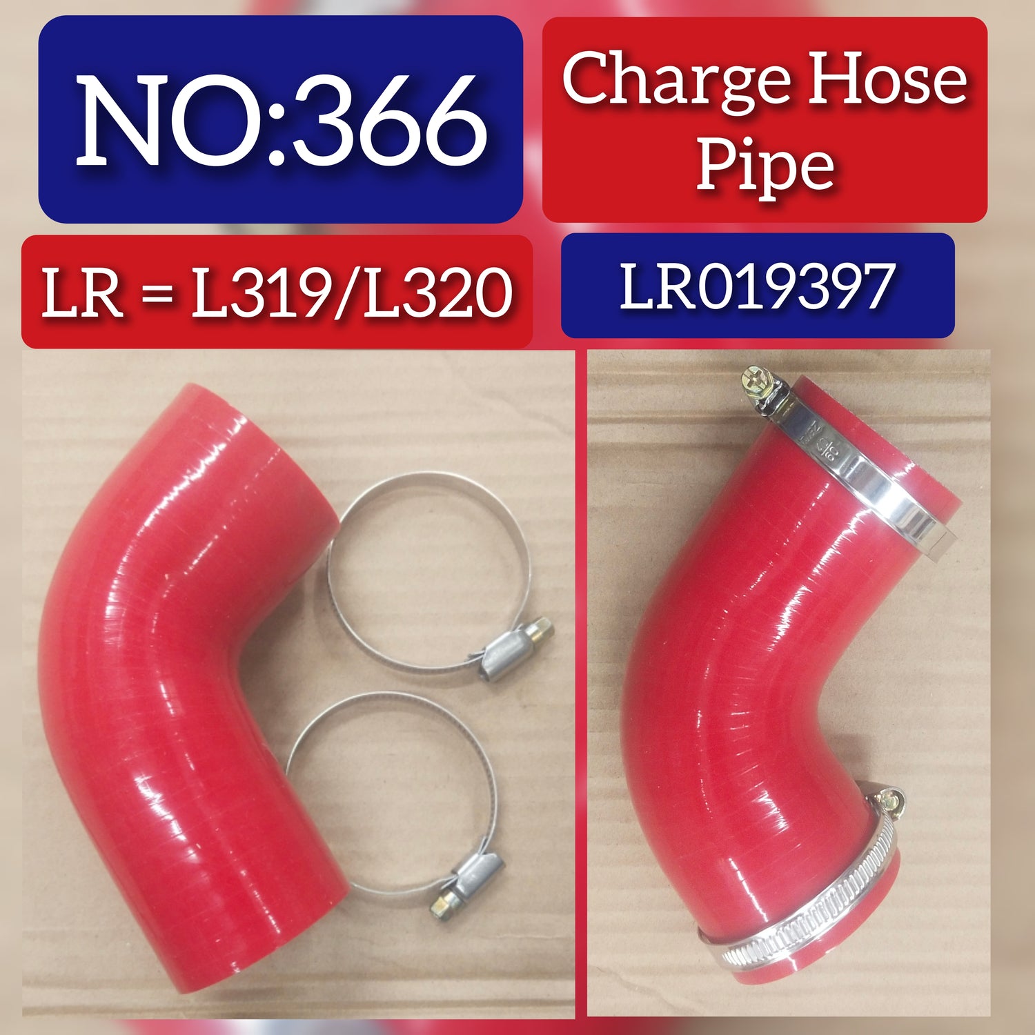 Charge Hose Pipe LR019397 AH226C785AA Compatible With LAND ROVER DISCOVERY IV (L319) | LR4 & RANGE ROVER SPORT I (L320) Tag No.366