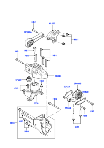 Engine Bracket Mount Left LR039527 Compatible With LAND ROVER DISCOVERY SPORT (L550) & FREELANDER 2 (L359) | LR2