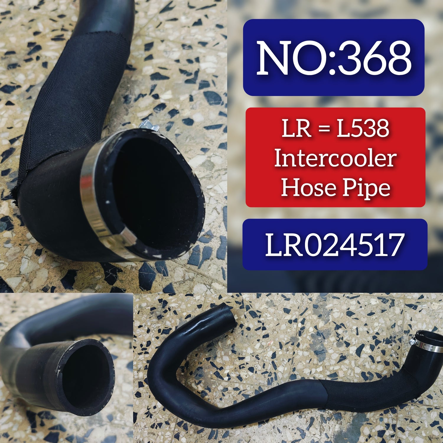 Intercooler Hose Tube  LR024517  Compatible With Land Rover Range Rover Evoque L538 Tag No.368