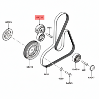Belt Tensioner With Pulley LR003651 Compatible with  LAND ROVER FREELANDER 2 (L359) | LR2 &  RANGE ROVER EVOQUE (L538) & JAGUAR XE (X760) & XJ (X351) & XF I (X250)