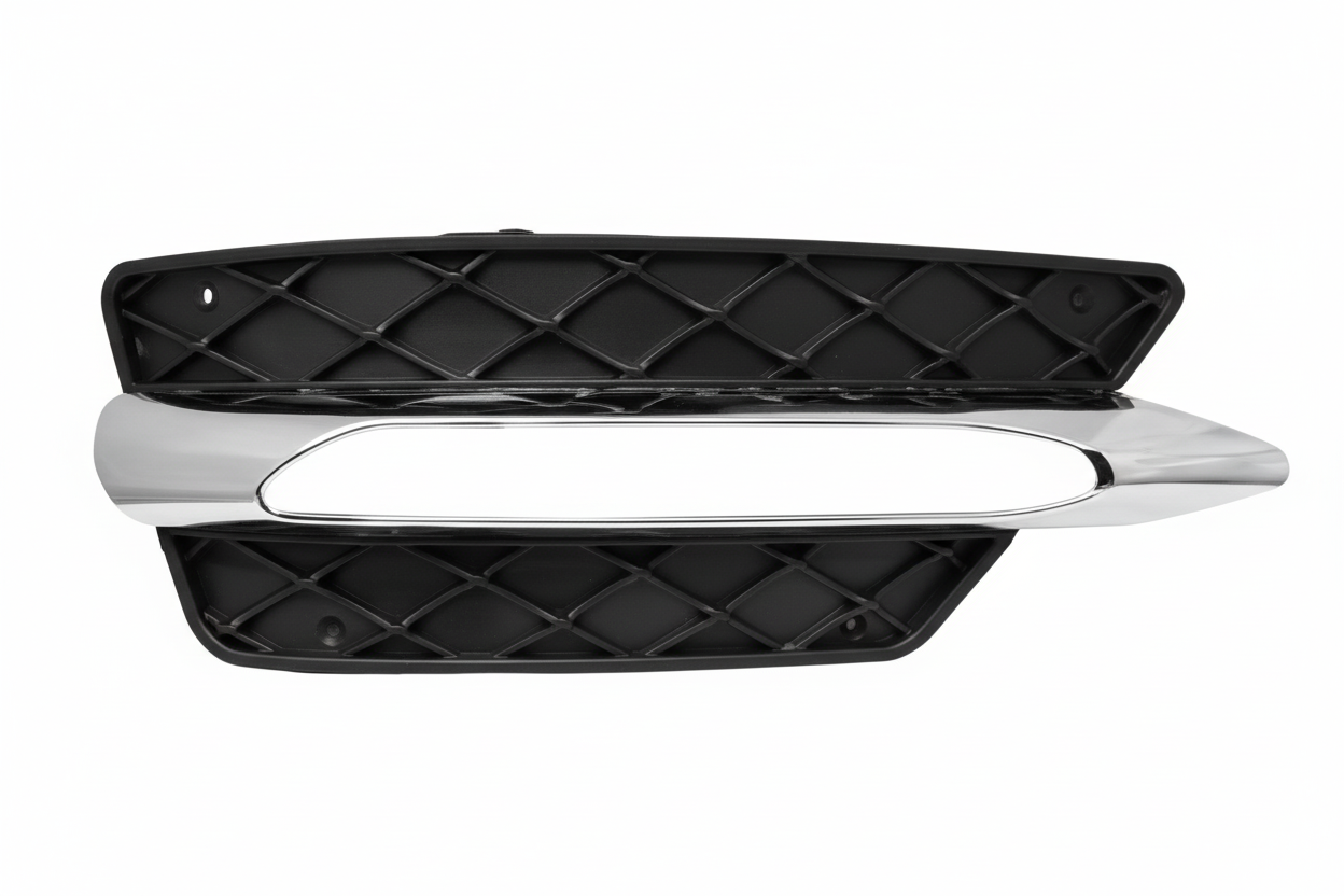 Fog Lamp Cover With Chrome Compatible With MERCEDES-BENZ C-CLASS W204 2012-2014 Fog Lamp Cover With Chrome  Left 2048851353 & Right 2048851453 Tag-FC-251
