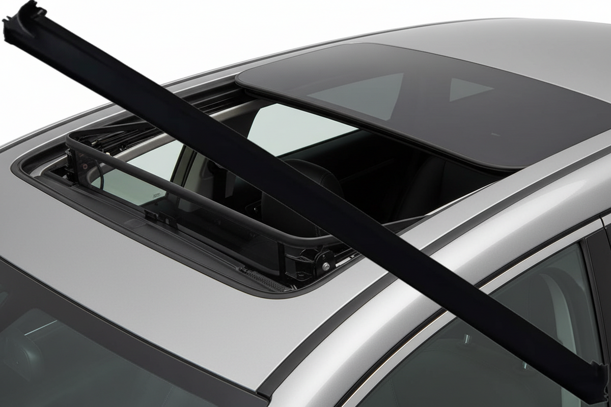Front Black & Beige Sunroof Sunshade Curtain Cover Assembly Compatible With Mercedes Benz GLA-CLASS W156