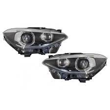 Headlight Headlamp Left & Right (Without Blaster) Compatible With BMW 1 Series F20 2011-2014 Helogen