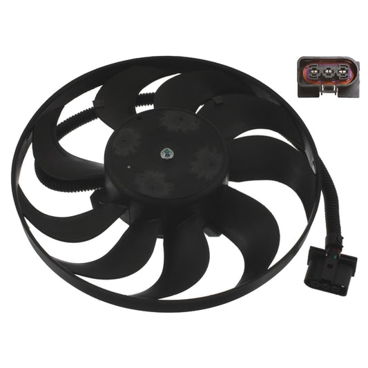 Engine Cooling Fan Motor Fan Assembly (Small) 6QD959455C Compatible With SKODA FABIA II (542) & OCTAVIA I (1U2) & VW NEW BEETLE (9C1, 1C1)