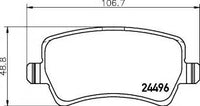 Rear Brake Pad LR027129 2449601 P86021 Compatible With LAND ROVER RANGE ROVER EVOQUE L538 & VOLVO S60 XC60