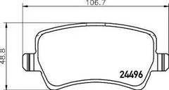 Rear Brake Pad LR027129 2449601 P86021 Compatible With LAND ROVER RANGE ROVER EVOQUE L538 & VOLVO S60 XC60