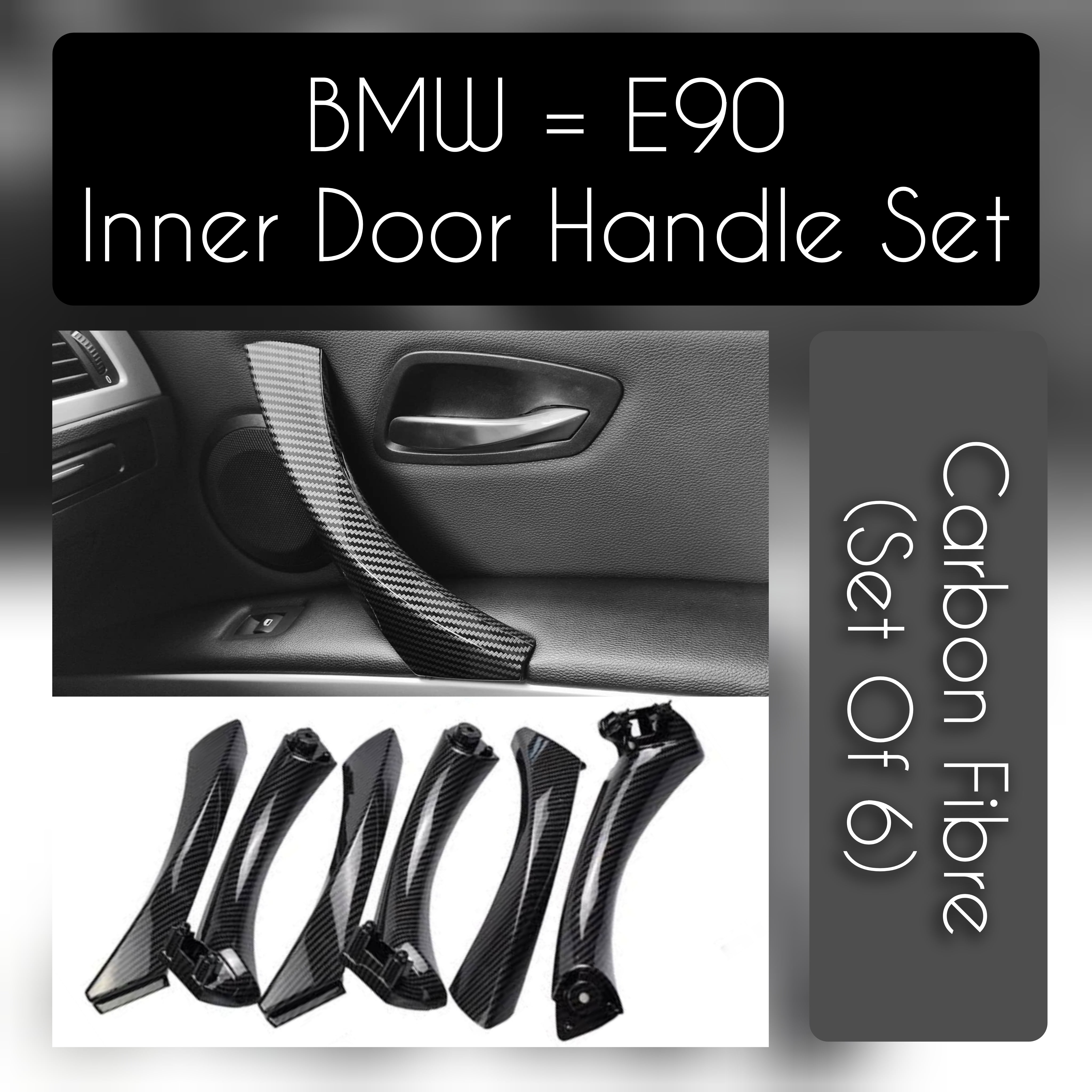 Interior handle set for BMW 3 Series E90: This stylistically designed interior handle besides giving elegance to your car makes the grip soft and easy, which in turn enhances the feeling of driving.