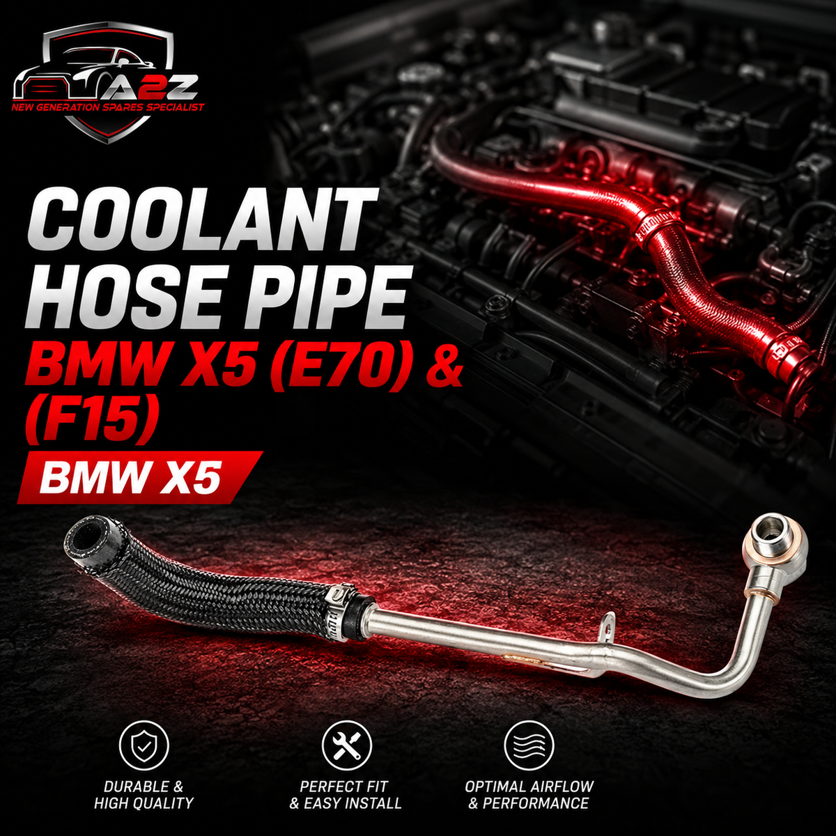 Coolant Hose Pipe 11537577013 Compatible With BMW X5 (E70) (F15) Tag No.913