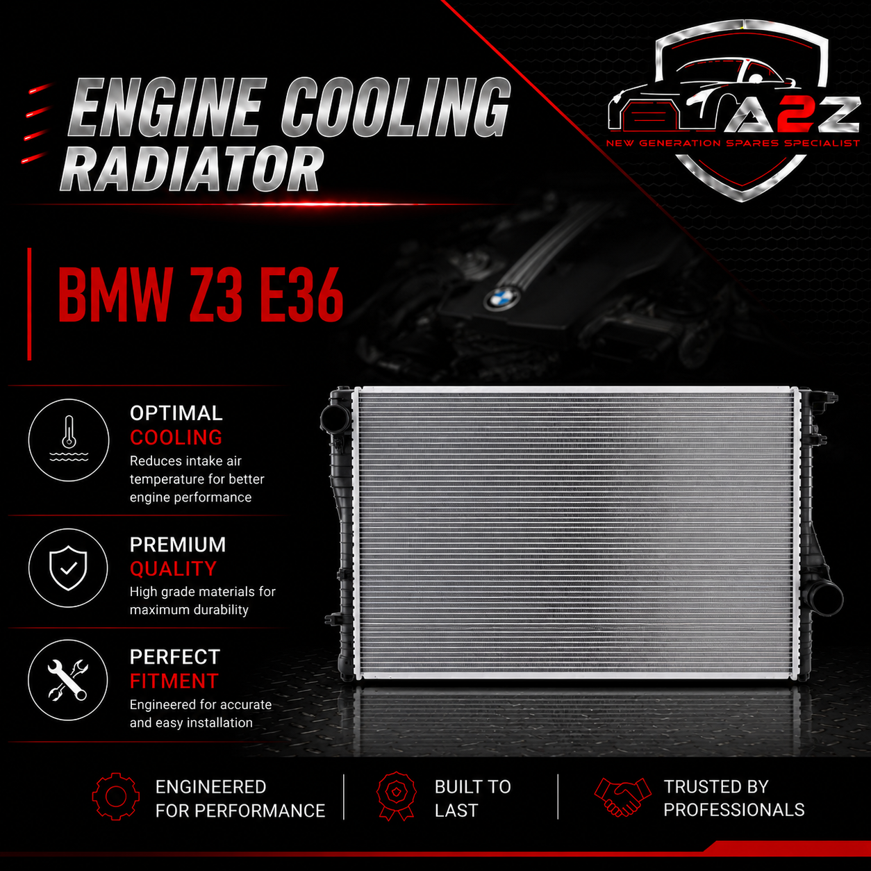 Engine Cooling Radiator 17101715319 Compatible With BMW Z3 E36