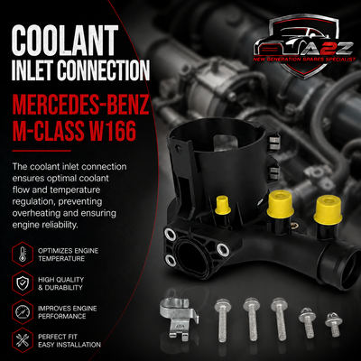 Coolant Inlet Connection 6512006000 6512001656 6512003900 A6512000456 A6512001056 For MERCEDES-BENZ M-CLASS W166 Tag-E-12