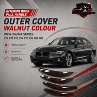 Interior Door Pull Handle Outer Cover Walnut Colour  Left 51417260079  Right 51417260080 Compatible With BMW 3/4/M4 Series  F30 F31 F32 F34 F35 F36 F80 F82