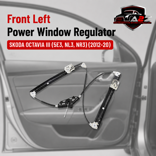 Front Left Power Window Regulator 5E0837461 5E0837461B 5ED837461 Compatible with SKODA OCTAVIA III (5E3, NL3, NR3)
