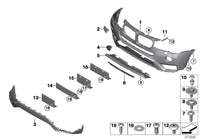Front Bumper Chin 51117389904 Compatible With BMW F26 (2014-16)