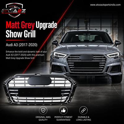 S3 Matt Grey Upgrade Show Grill Compatible With Audi A3(2017-20) Tag No.96