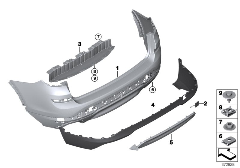 Rear Bumper Chin 51127389890 Compatible With BMW F26 (2014-16)
