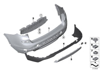 Rear Bumper Chin 51127389890 Compatible With BMW F26 (2014-16)