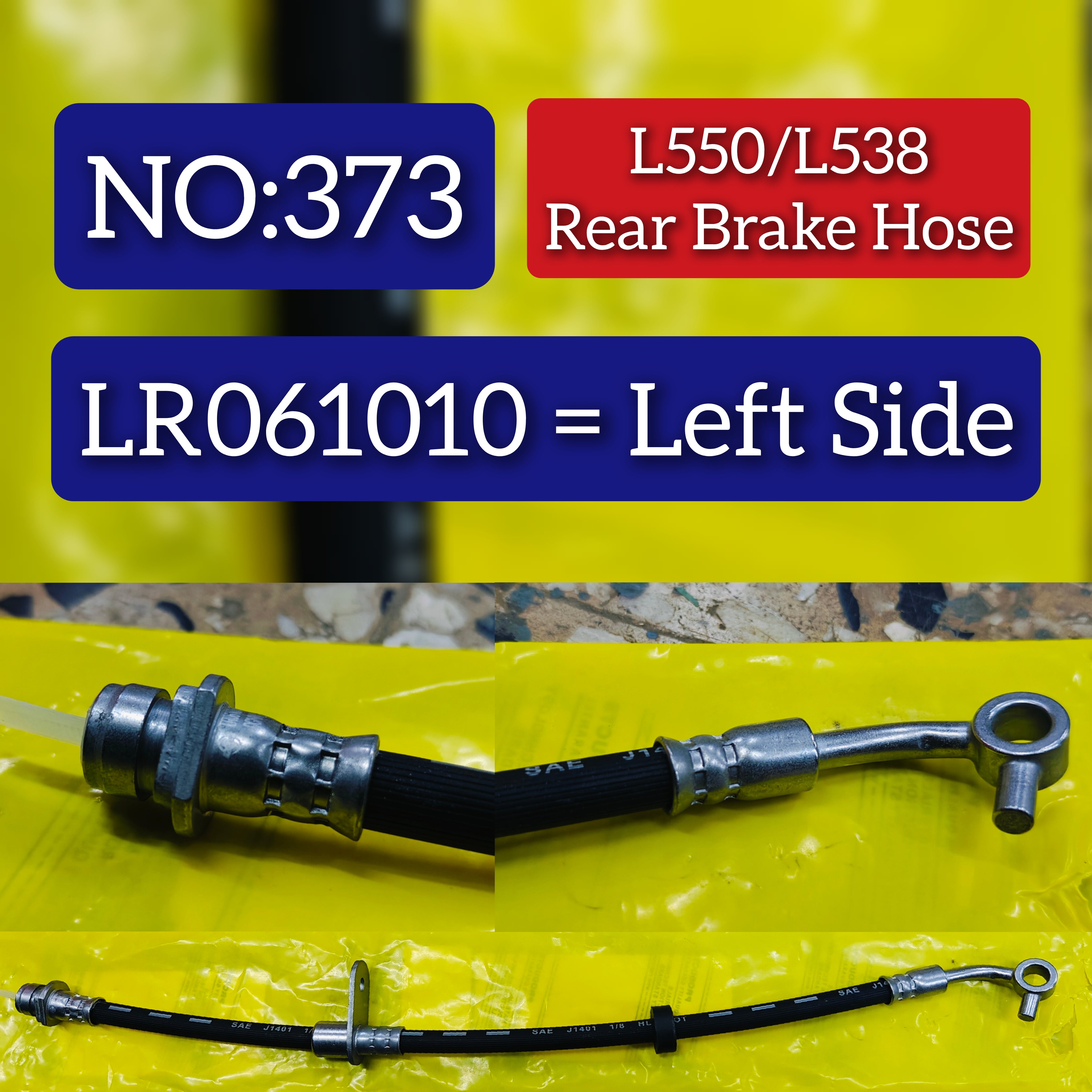 Rear Brake Hose Pipe LR061010 Compatible With LAND ROVER & DISCOVERY SPORT (L550) Tag.373