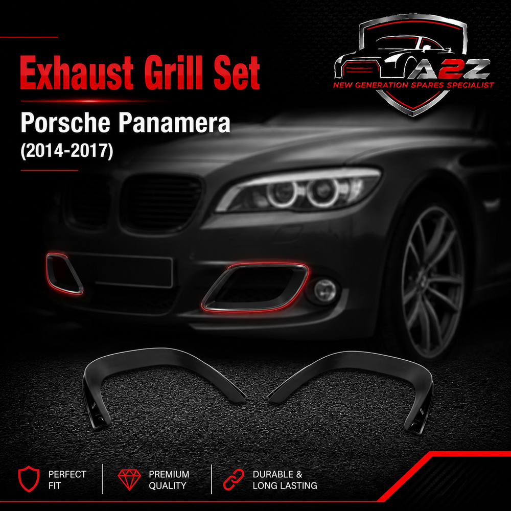 Exhaust Grill Set Right 97050583800 & Left 97050583700 Compatible With Porsche Panamera (2014-2017) Tag No.519