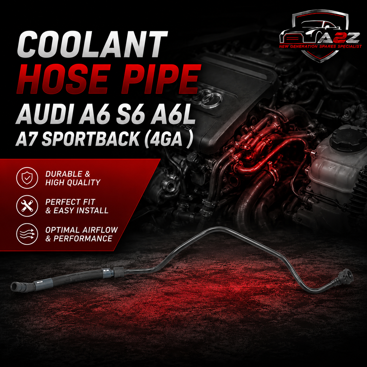 Coolant Hose Pipe 4G0121081AH Compatible With Audi A6 S6 A6L A7 Sportback (4GA Tag No.650