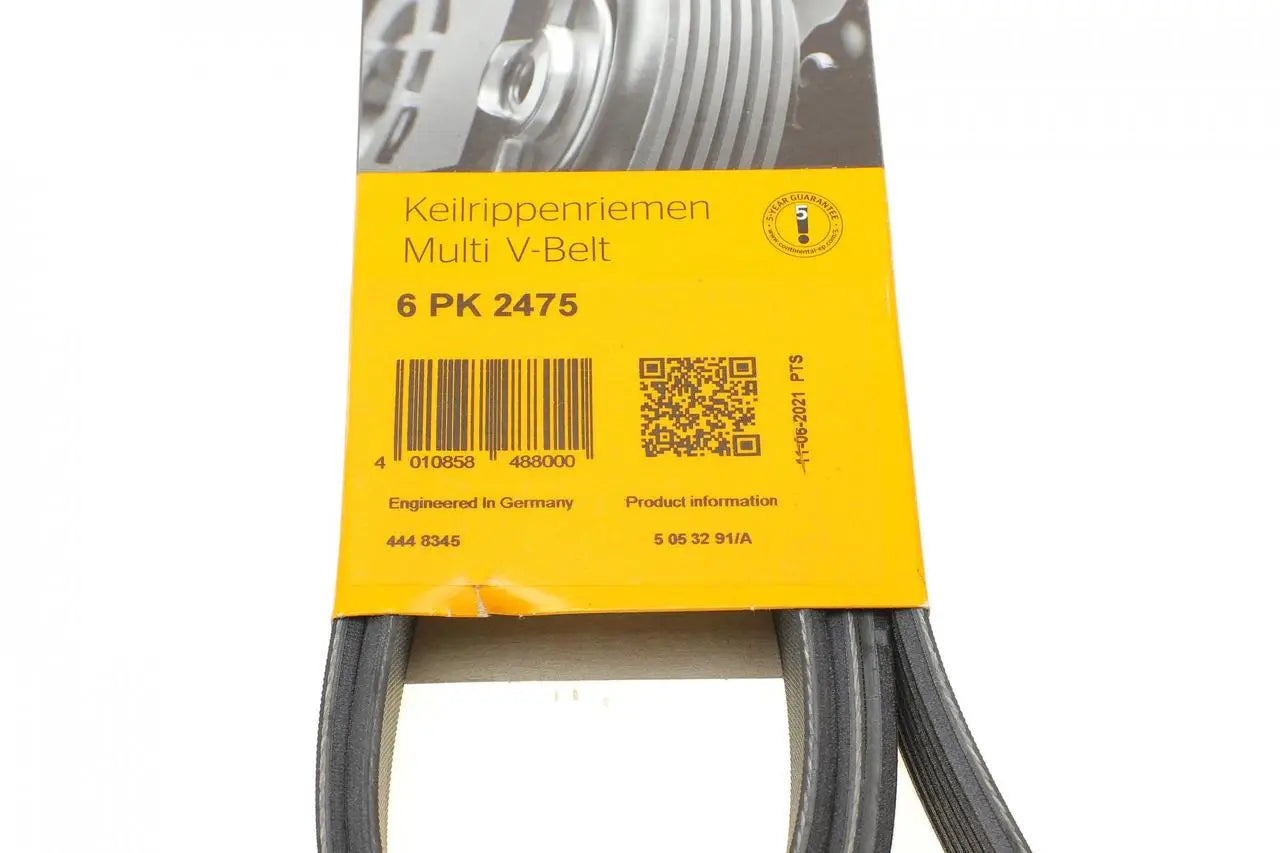 Multi RIB Belt 6PK2475 06E903137AE Compatible With AUDI Q7 (4LB) (CONTINENTAL)