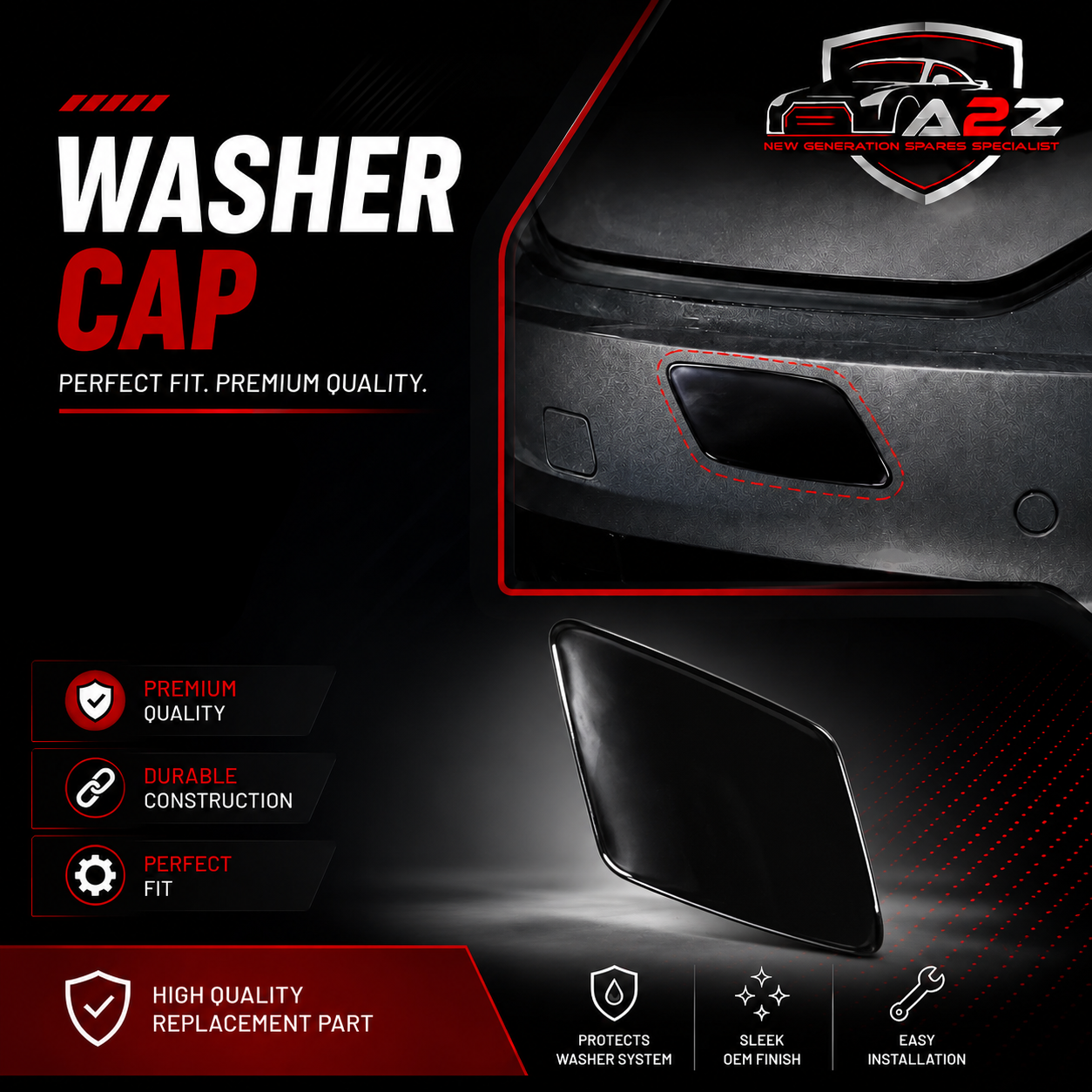 Washer Cap Left 39825430 Compatible With VOLVO XC90 II (256)