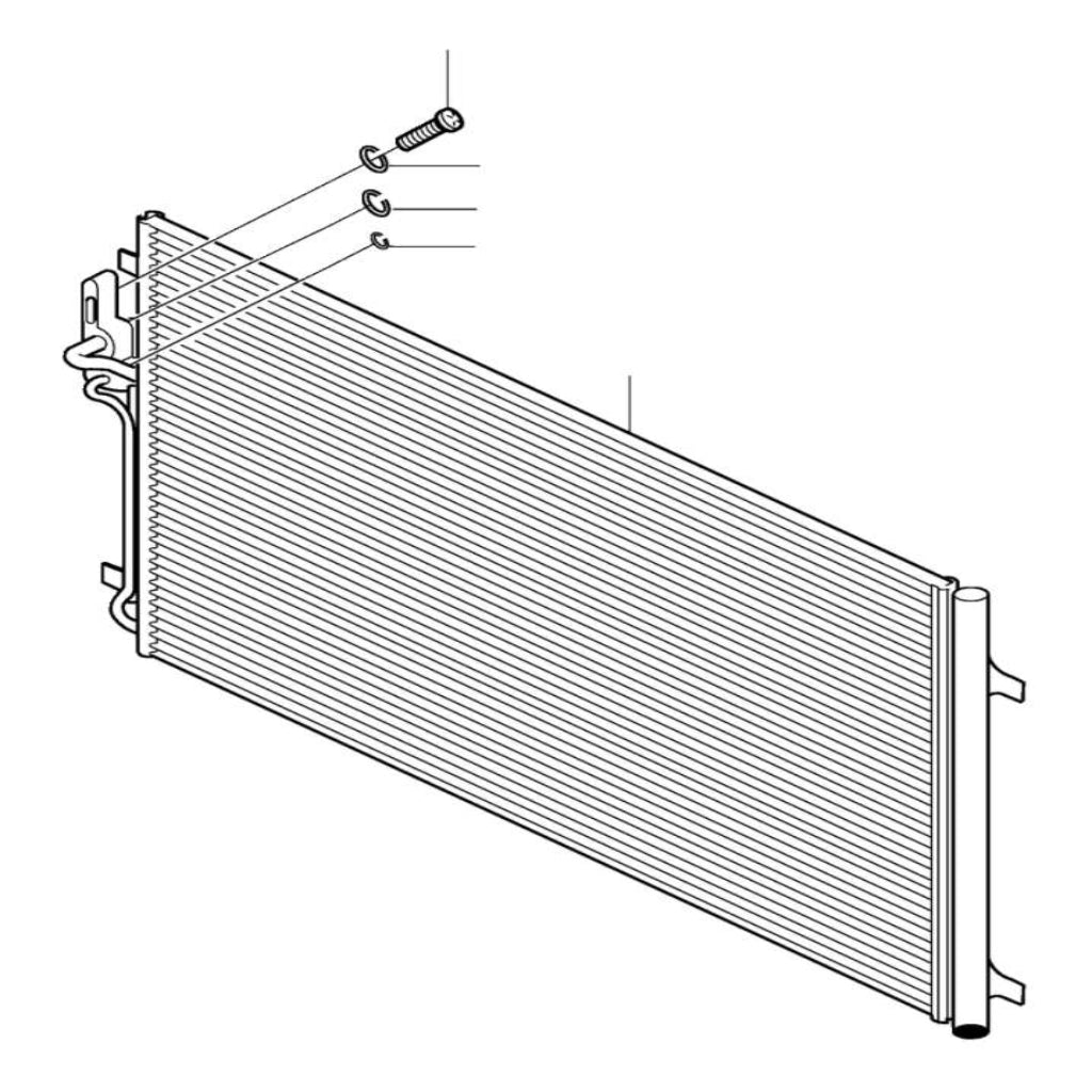 AC Condenser 31274157 Compatible with VOLVO S80 II (124) & V40 Cross Country (526) & V40 Hatchback (525) Tag No.305