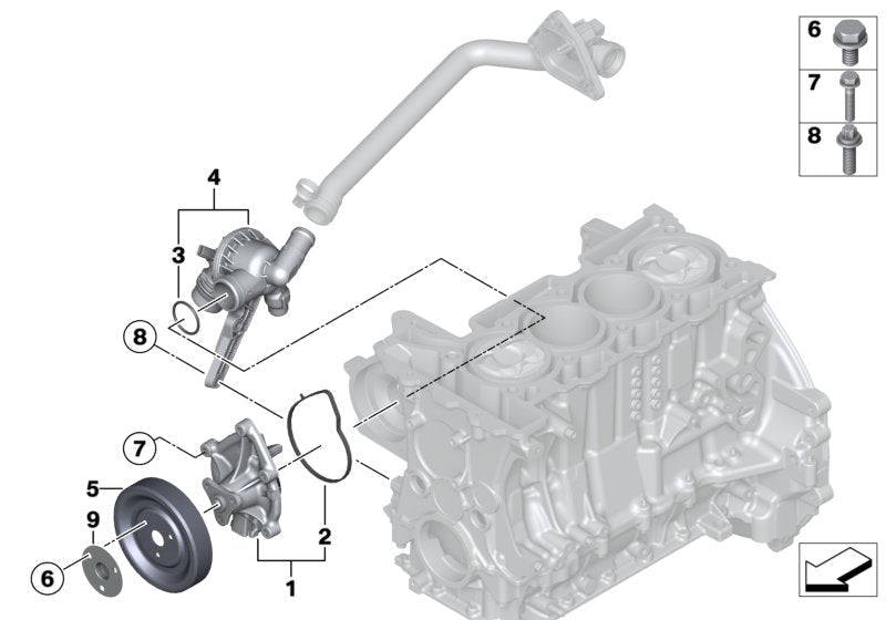 Water Pump Pulley 11517619020 Compatible With BMW 1 Series (F20) & 3 Series (F30, F80) & MINI MINI (R56) & MINI Convertible (R57) & MINI COUNTRYMAN (R60) Tag-CP-20
