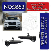 Front Bumper Braket Left T4A6236 & Right T4A6235 Compatible With Jaguar F-Pace (2017-2023) Tag No.3653