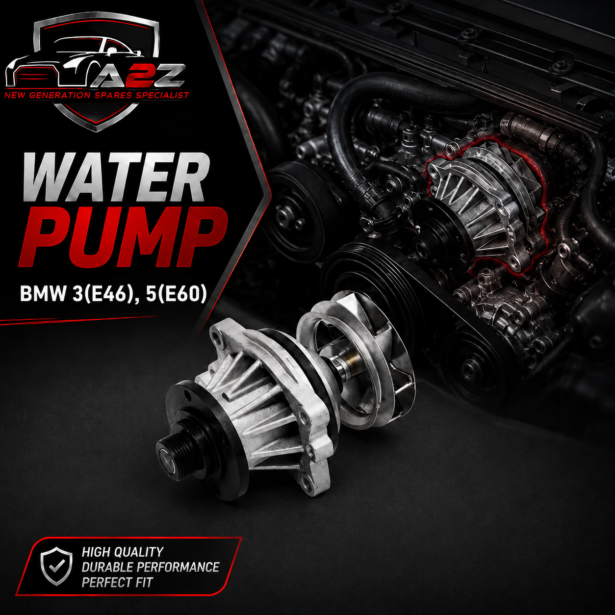 Water Pump WPS3000 11511433712 Compatible With BMW 3(E46), 5(E60) (CONTINENTAL)