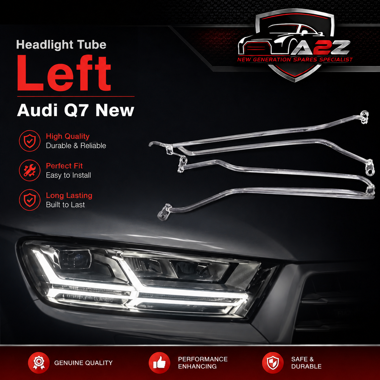 Headligth Tube Left Compatible With Audi Q7 New Tag No.171